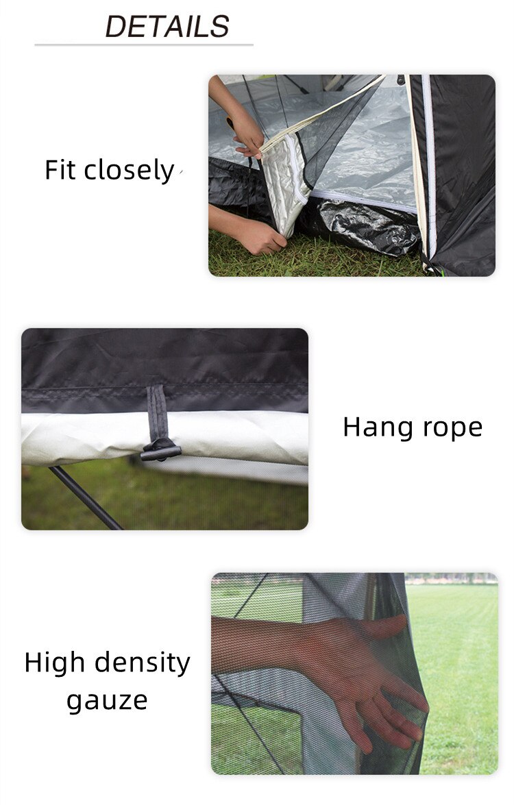 Cheap Goat Tents 5 8 Person Camping Tent Outdoor Double Room Waterproof Tent Family Car Tail Tent Self driving Travel SUV Trunk Tent   